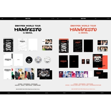 ENHYPEN - WORLD TOUR [MANIFESTO in SEOUL] (Digital Code+DVD set