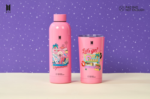 BTS - [BBNE BTS Dynamite  Water Tumbler] (Pink)