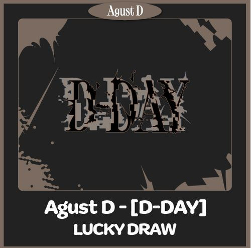 [Lucky draw] Agust D - [D-DAY] (Set ver.) + Photocard 1set(SW)