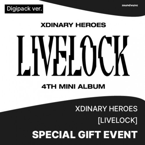 Xdinary Heroes - 4th Mini Album [Livelock] (Digipack Random Ver.) + Random Photocard (SW)