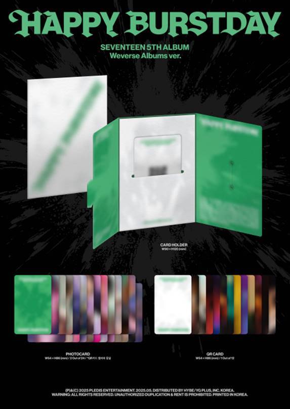 SEVENTEEN - 5th Album 'HAPPY BURSTDAY' (Weverse Albums ver