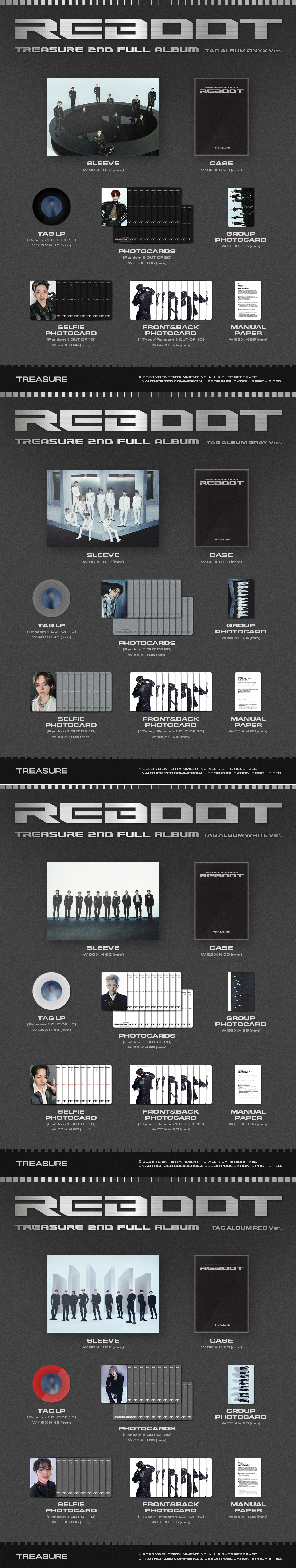 TREASURE - 2nd Full Album [REBOOT] (YG TAG ALBUM Random Ver.)