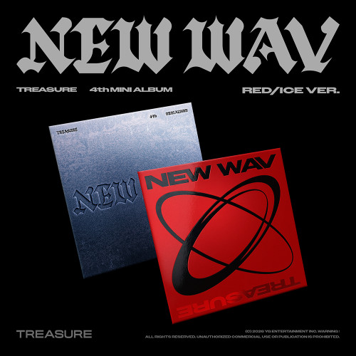 K-POP/アジア treasure cd TREASURE - 4th MINI ALBUM [NEW WAV] (RED VER./ICE VER.) (2types