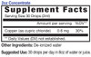 2oz Concentrate Copper mineral supplement facts - Eidon Minerals