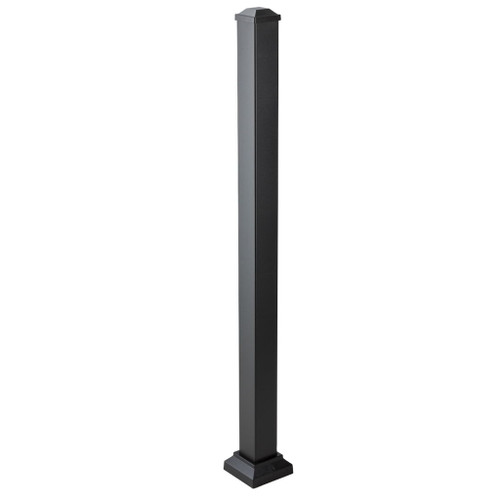 Impression Rail Express 3" x 48" Aluminum Post with Cap & Skirt Kit - Black