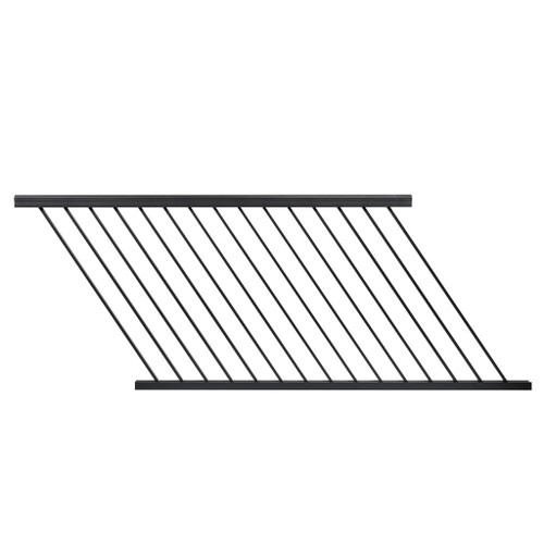 Impression Rail Express 6' x 42" Universal Aluminum Stair Application Rail Kit (Top Rail Sold Seperately) - Black