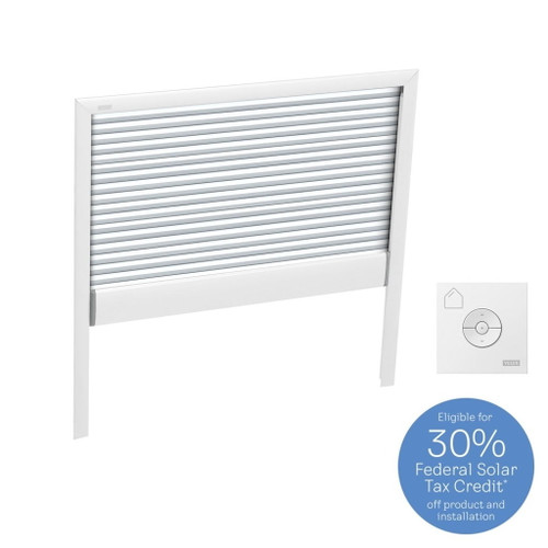White Solar Powered Room Darkening Shade for Skylight Models VS M04, VSS M04, VSE M04