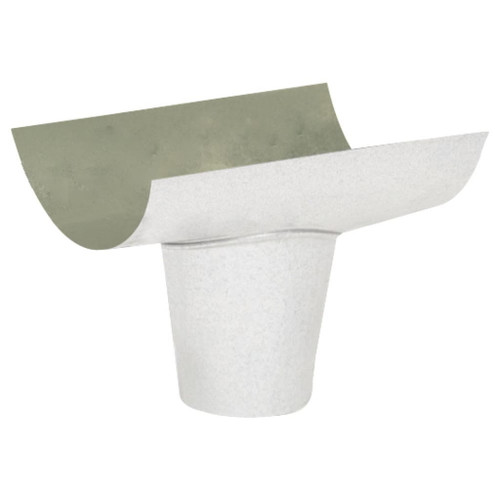 4" Wide Flange B Outlet White