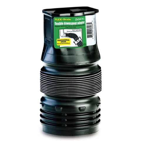 Flex-Drain Downspout Adaptor 2X3X4