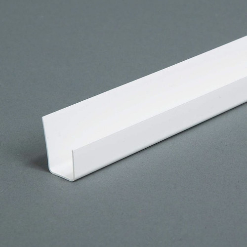 1/2 J Channel White Aluminum Economy