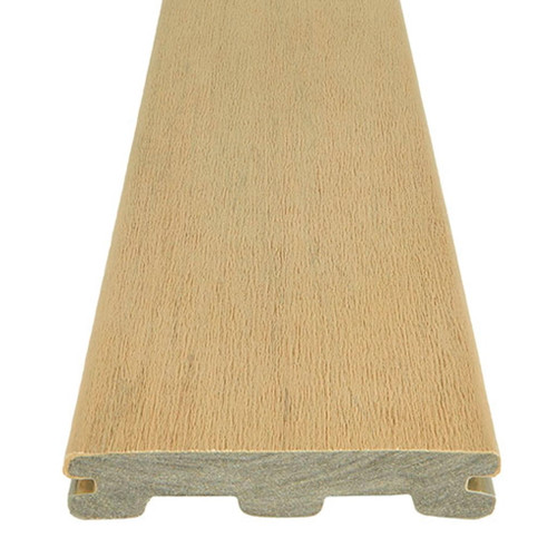 Composite Terrain+ 5/4" X 6" X 12' Grooved Composite Deck Board - Natural White Oak