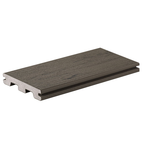 Composite Terrain 5/4" X 6" X 20' Grooved Composite Deck Board - Silver Maple
