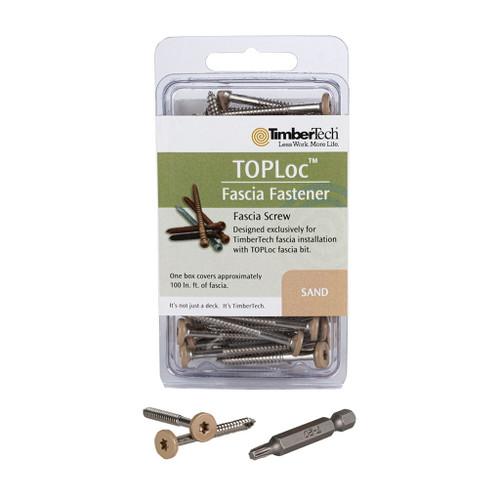 TOPLoc For Composite Fascia 80 Lf (100 1 3/4" Screws, 1 Bit) - Sand