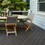 Azek Grooved Deck Plank 1X6X20 - Dark Hickory
