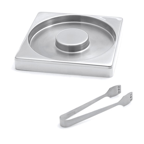 Swissmar Stainless Steel Glass Rimmer with Tongs