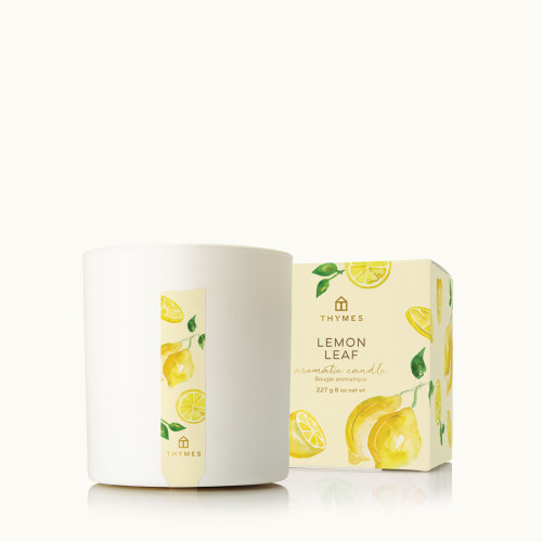 Thymes Lemon Leaf Poured Candle 8 oz 227 g