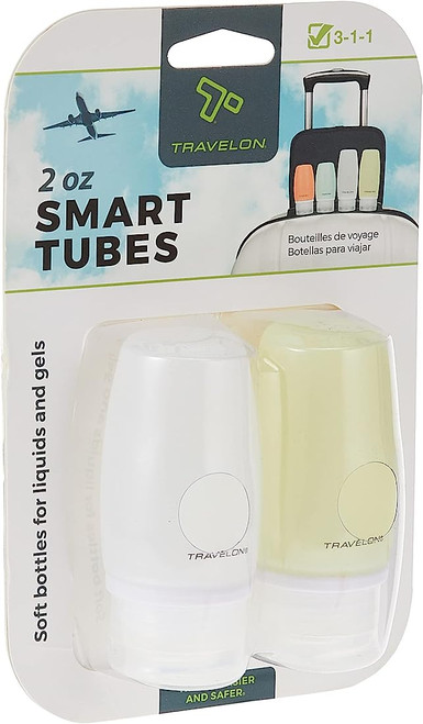 Travelon Smart Tubes 2 oz travel containers squeezable