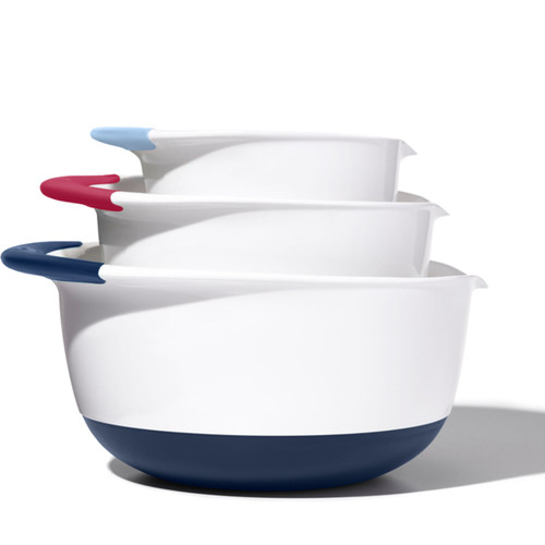 OXO Good Grips 3 pc Mixing Bowl Set Silicone Base