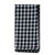 Classic gingham napkin features stitched hemline