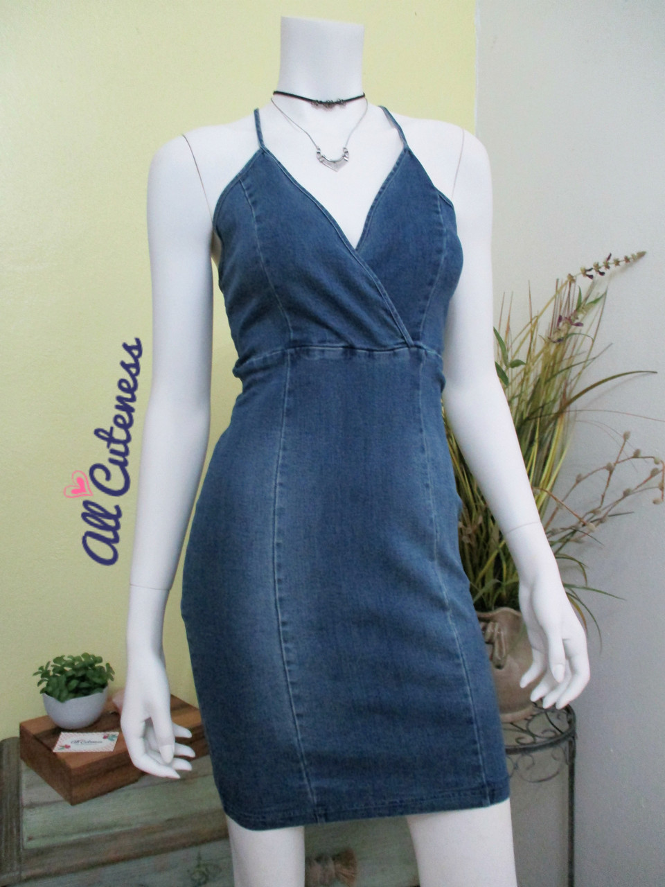 Denim Wrap Style Cami Dress - Buy Fashion Wholesale in The UK