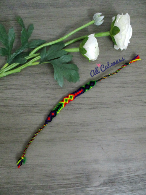 Handmade Woven Friendship Bracelet: Tropical
