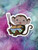 Monkey Eating Sticker