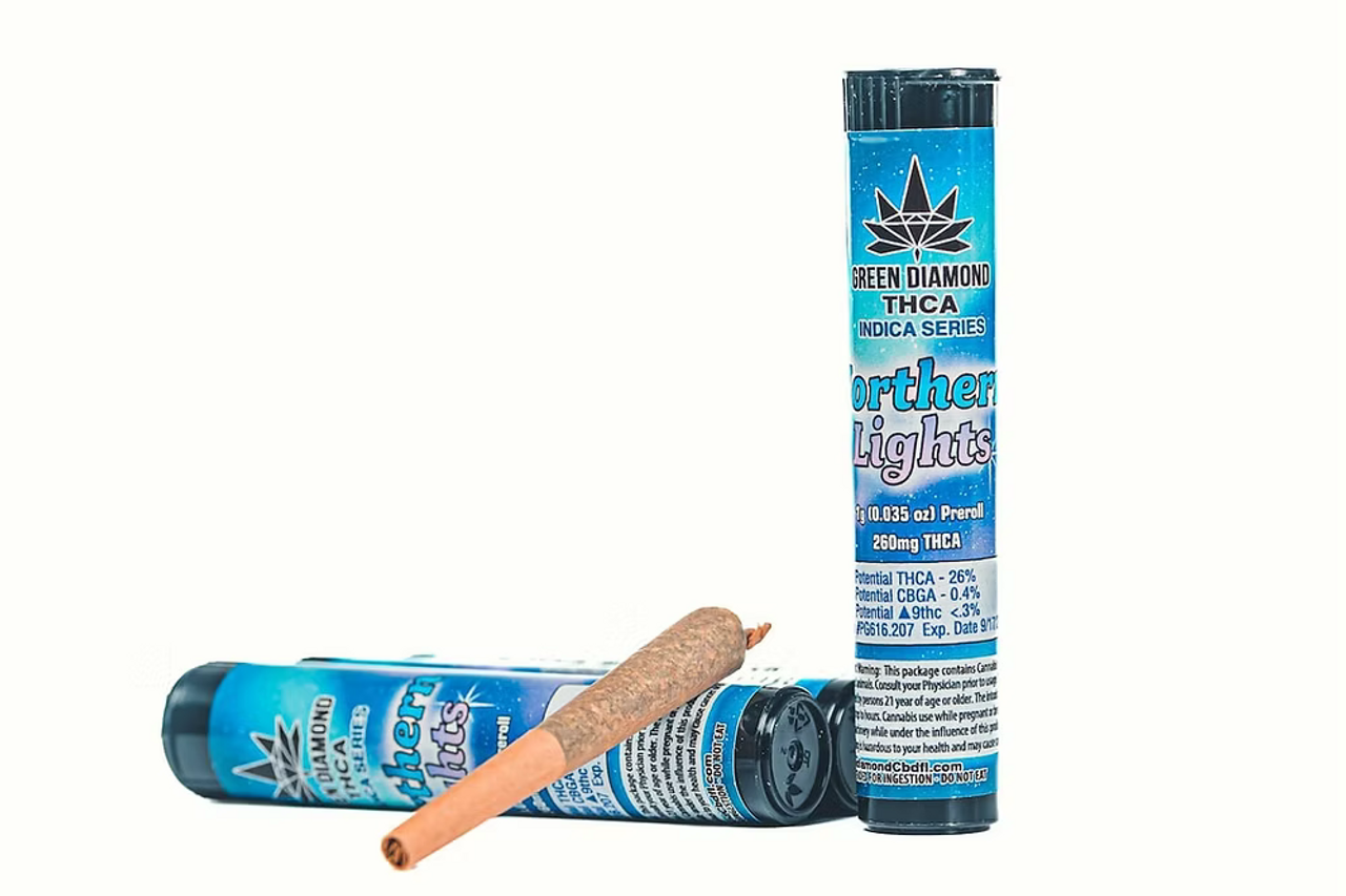 Green Diamond THCA Preroll – Northern Lights (Indica) – 1g