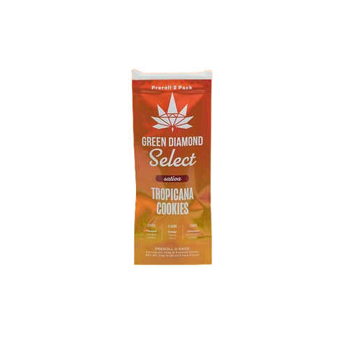Green Diamond THCA Diamond Pre-Rolls – Tropicana Cookies Sativa (2ct)