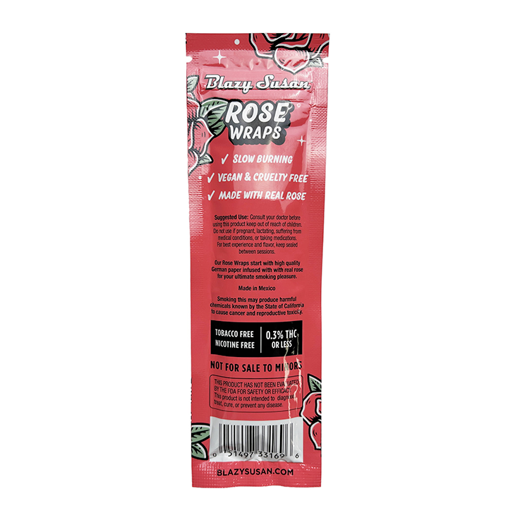 Blazy Susan Rose Wraps – Floral Infused Vegan Wood Paper | Slow