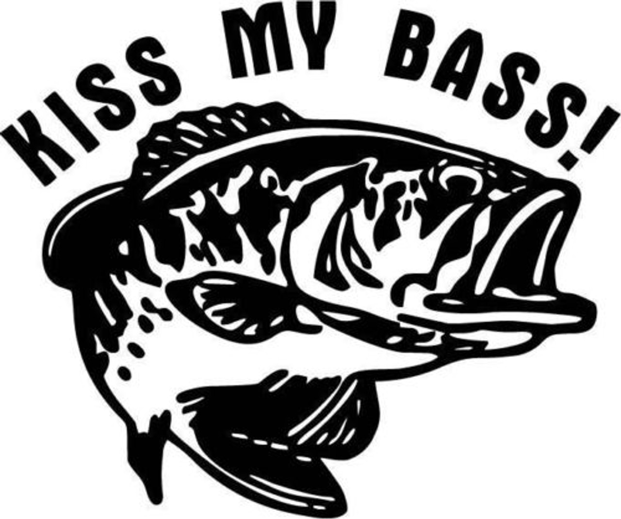 Download Kiss My Bass Fishing Decal Sticker