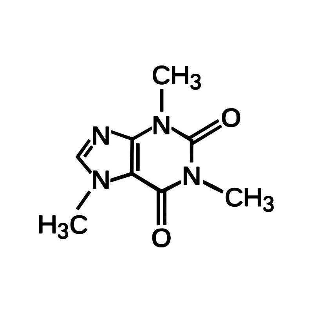 caffeine molecule in a coffee cup necklace