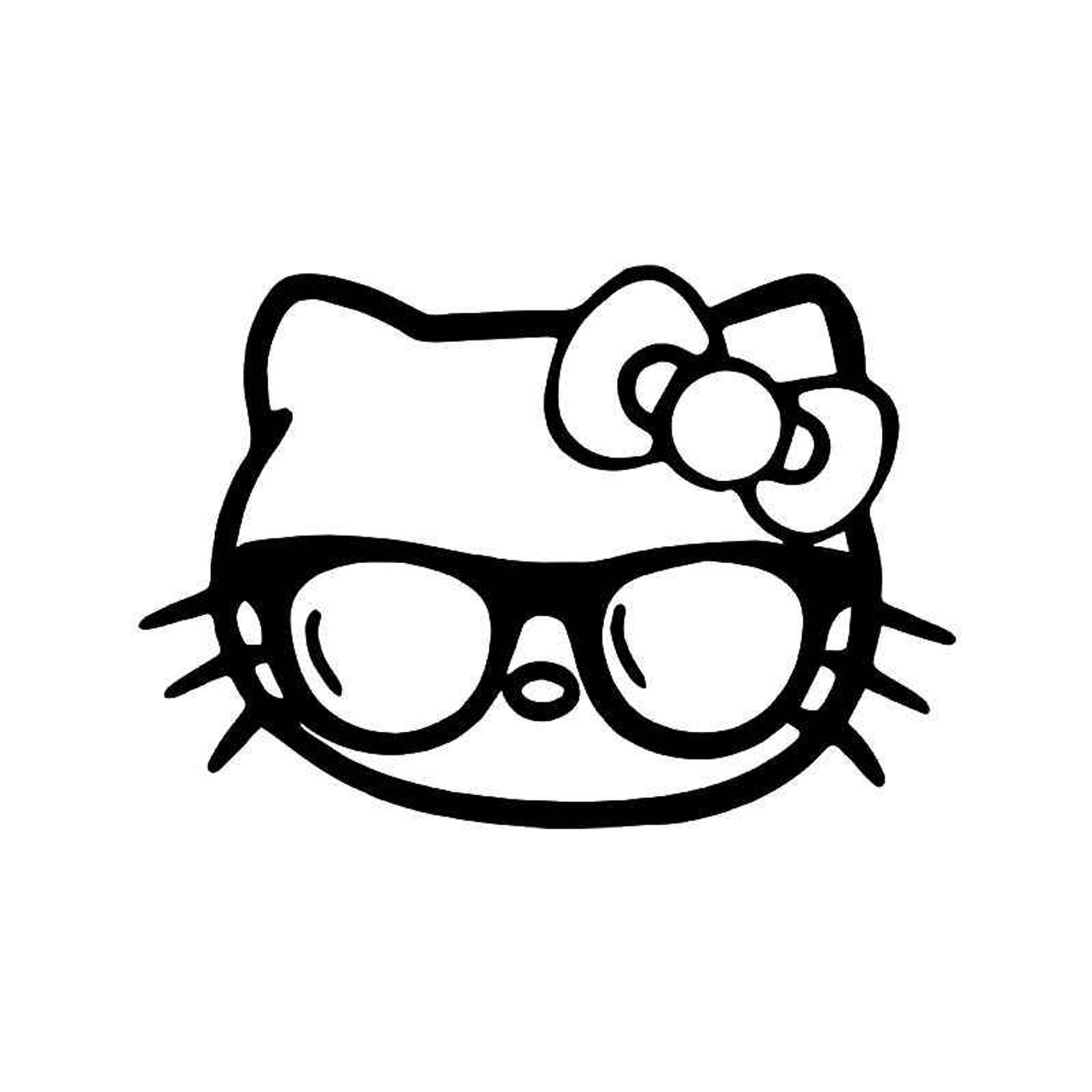 Hello Kitty Nerd Geek Glasses 1 Vinyl Sticker