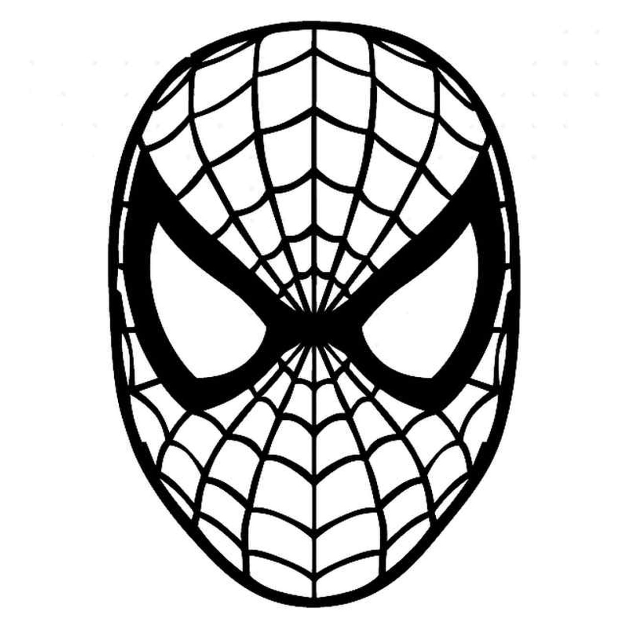 Outlined Spiderman Face Vinyl Sticker