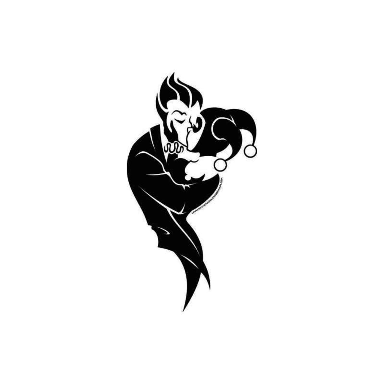 Dc Comics Batman Joker Harley Quinn Kissing Decal