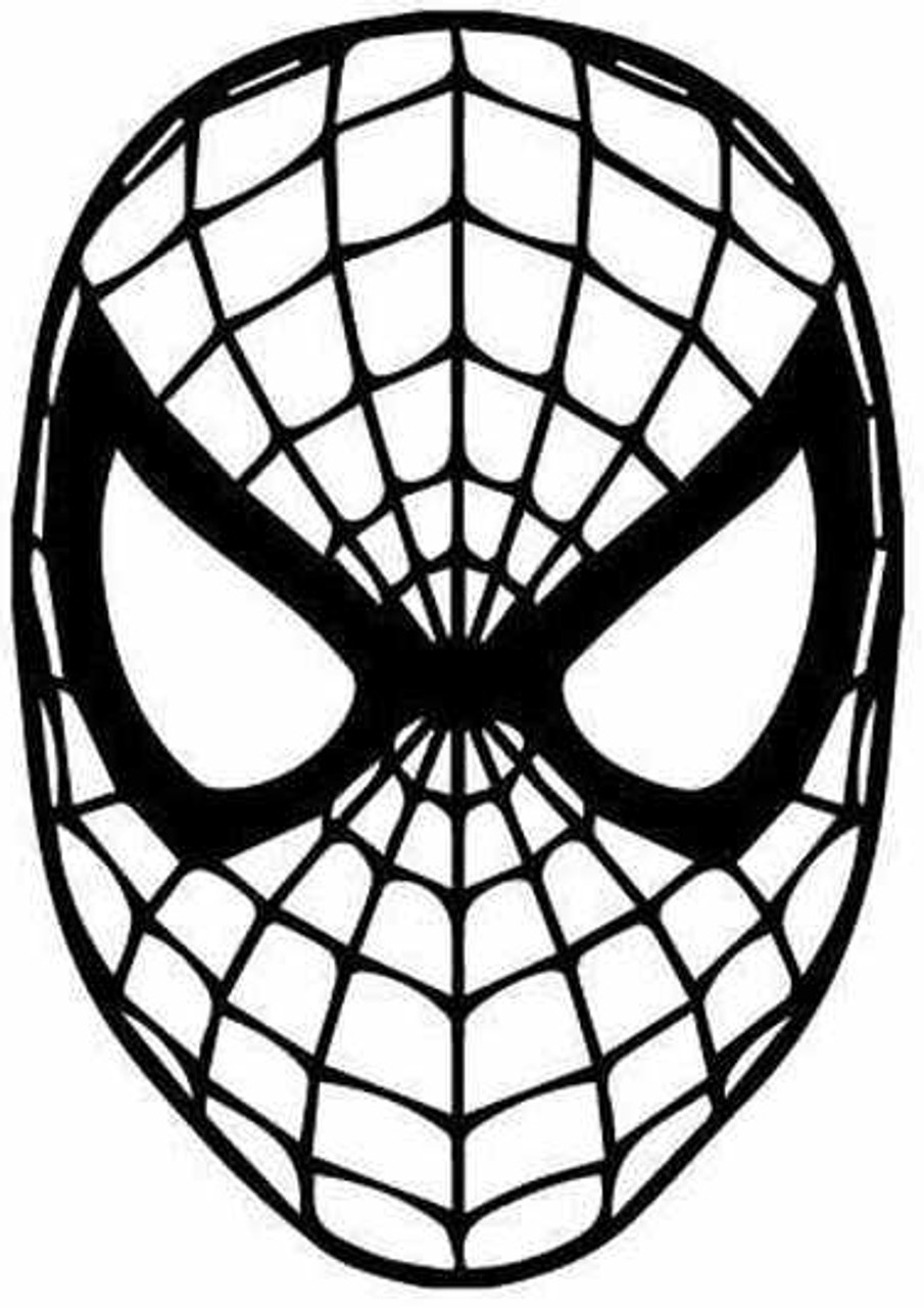 Spiderman Mask Vinyl Decal Sticker