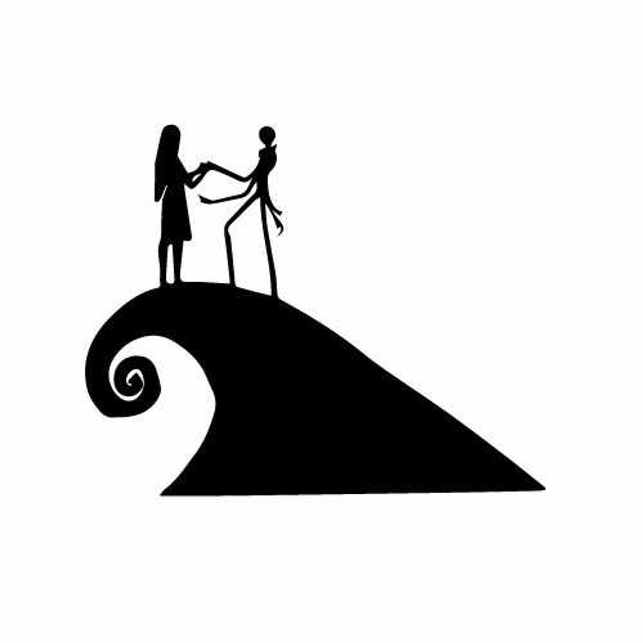 Download Crafts Nightmare Before Christmas Jack And Sally Vinyl Decal Glass Art Supplies