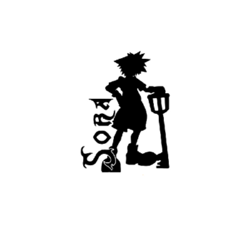 Kingdom Hearts Sora  Vinyl Decal High glossy, premium 3 mill vinyl, with a life span of 5 - 7 years!