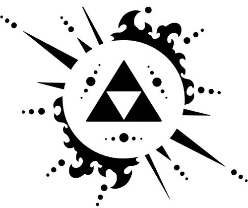 Zelda Triforce Splash Vinyl Decal 