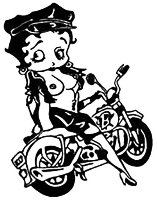 Betty Boop Topless Biker