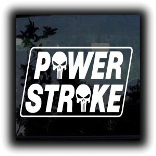 Punisher Power Stroke Diesel  Decal High glossy, premium 3 mill vinyl, with a life span of 5 - 7 years!