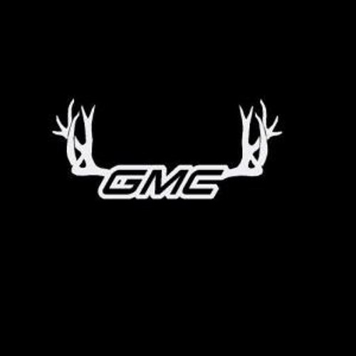 GMC With Deer Antlers Truck  Decal High glossy, premium 3 mill vinyl, with a life span of 5 - 7 years!