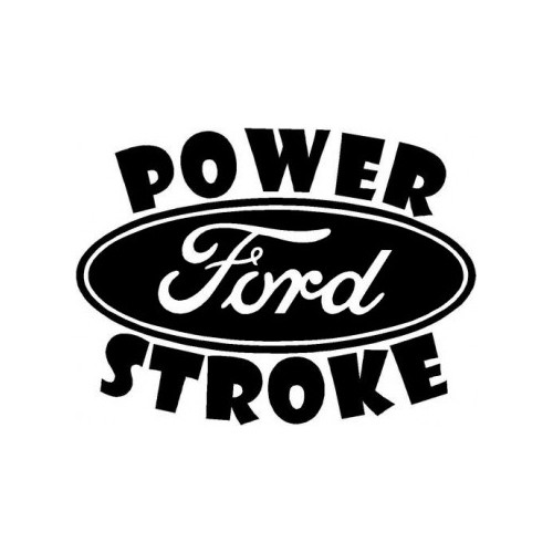 Ford Powerstroke Stacked  Vinyl Decal High glossy, premium 3 mill vinyl, with a life span of 5 - 7 years!