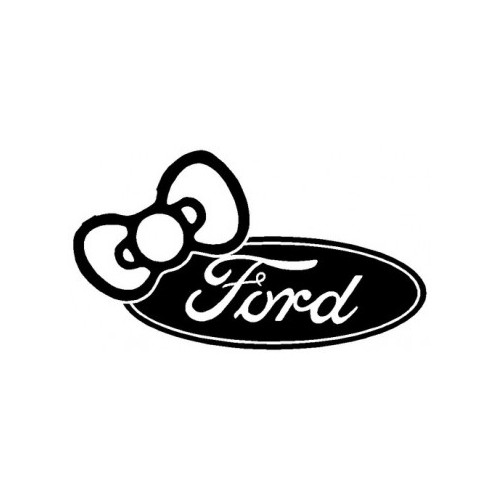 Ford With Bow  Vinyl Decal High glossy, premium 3 mill vinyl, with a life span of 5 - 7 years!