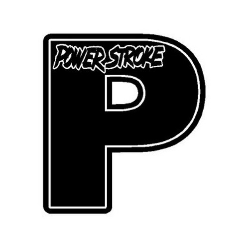 Powerstroke Big P  Vinyl Decal High glossy, premium 3 mill vinyl, with a life span of 5 - 7 years!