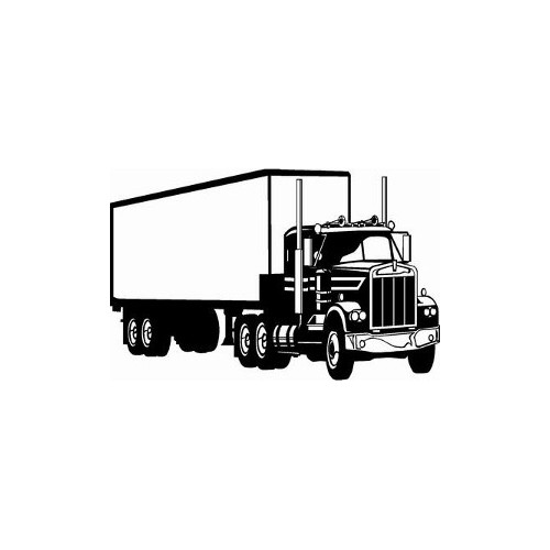 Semi Truck  Vinyl Decal High glossy, premium 3 mill vinyl, with a life span of 5 - 7 years!