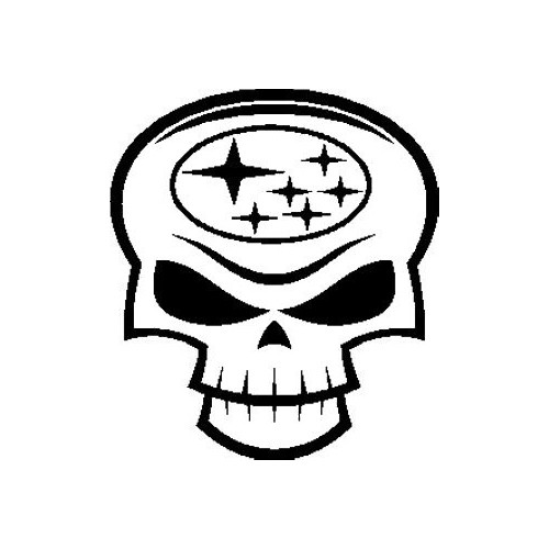 Subaru Skull  Vinyl Decal High glossy, premium 3 mill vinyl, with a life span of 5 - 7 years!