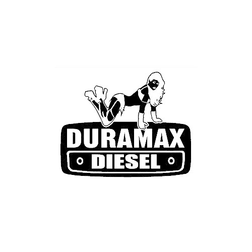 Duramax with Girl 1 Decal Sticker High glossy, premium 3 mill vinyl, with a life span of 5 - 7 years!
