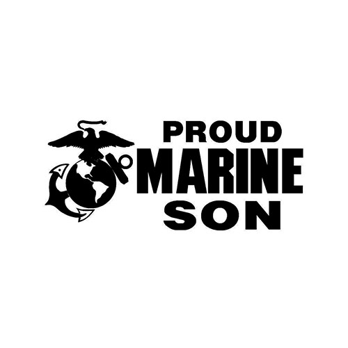 Marine Son  Sticker   Vinyl Decal High glossy, premium 3 mill vinyl, with a life span of 5 - 7 years!