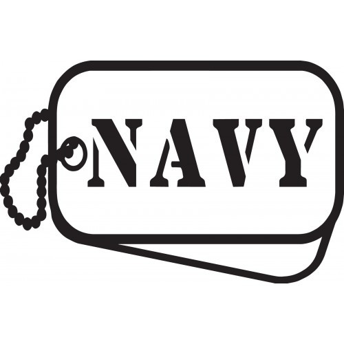 Navy Tags   Vinyl Decal High glossy, premium 3 mill vinyl, with a life span of 5 - 7 years!