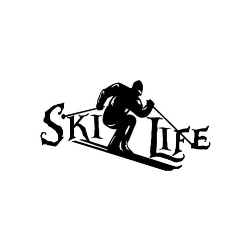 Ski Life Vinyl Decal Sticker High glossy, premium 3 mill vinyl, with a life span of 5 - 7 years!